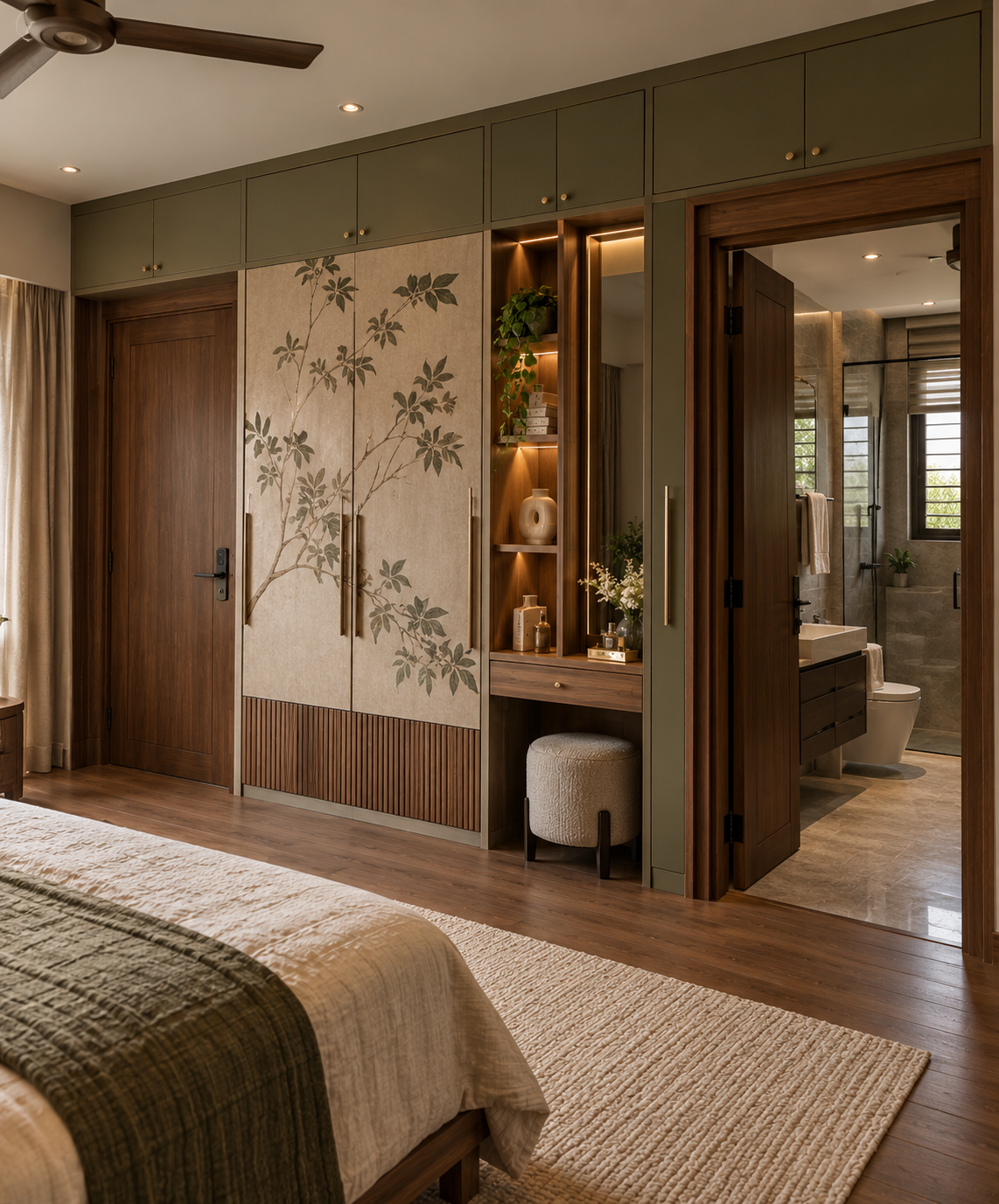 Luxury walk-in wardrobe